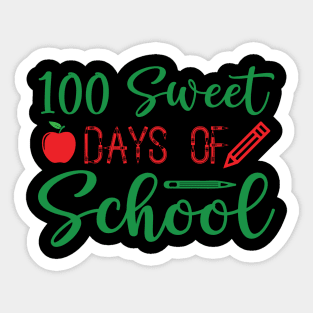 100 Sweet Days Of School Sticker